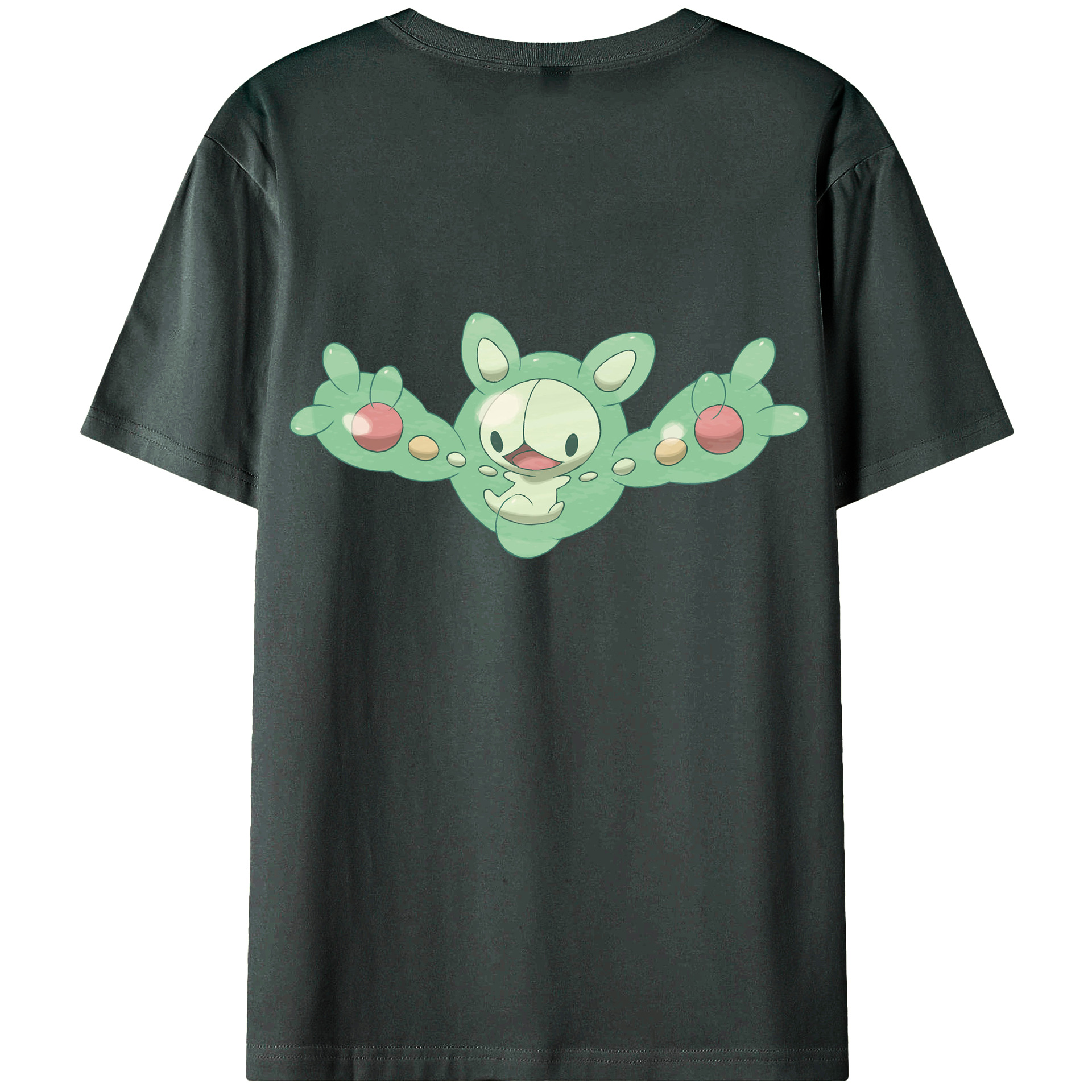 （画像用） ポケットモンスター Pokémon 綿100％ メンズ半袖Tシャツ（バックプリント） 通気性